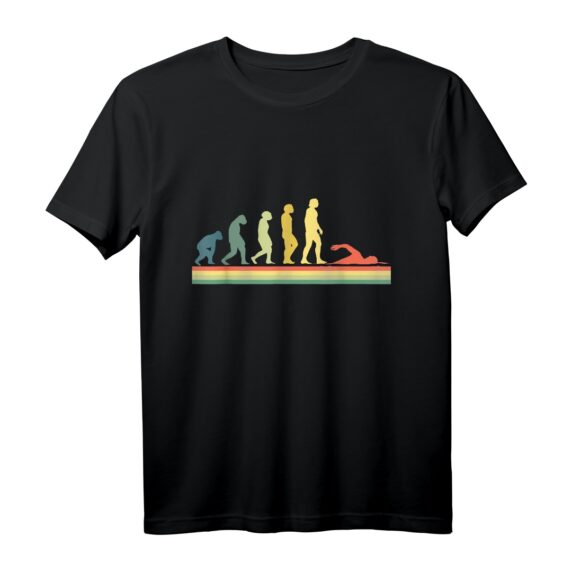 Retro Schwimmen T-Shirt  Geschenk für Schwimmer, Triathleten und Wassersportler zu Weihnachten & Geburtstag