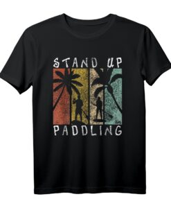 Retro SUP T-Shirt für Frauen, Männer & Kinder  Perfektes Wassersport-Outfit für Stand Up Paddling & Geschenkideen für SUP-Fans