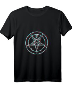 Satanisches Pentagramm Baphomet Vaporwave Tank Top - Okkulte Halloween Horrorfilm Mode, Retro VHS Glitch Design, Perfekt für Nerds, Gamer & Anime Fans