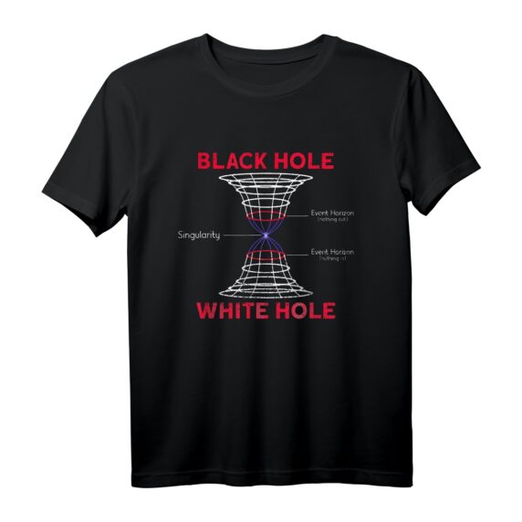Schwarze Löcher & Weiße Löcher - Astrophysik T-Shirt für Astronomen und Weltraumliebhaber, perfektes Geschenk für Wissenschaftsinteressierte