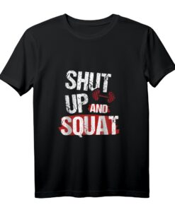 Shut up and Squat Tank Top - Motivierende Fitness & Bodybuilding Kleidung für das Gym und Training, Perfektes Geschenk für Sportler & Fitnessfans