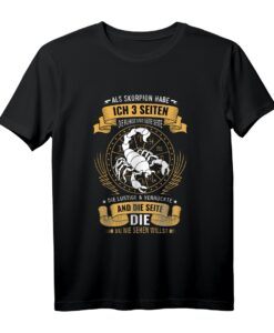 Skorpion Horoskop - Astrologie Sternzeichen T-Shirt als Geschenk zum Geburtstag für Skorpion-Geborene