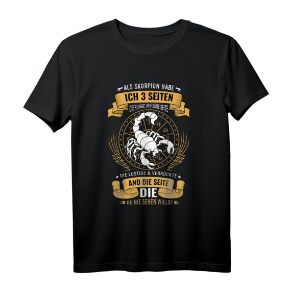 Skorpion Horoskop - Astrologie Sternzeichen T-Shirt als Geschenk zum Geburtstag für Skorpion-Geborene