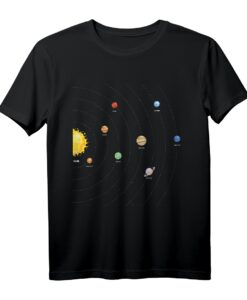 Sonnensystem Kinder T-Shirt mit Planeten des Universums  Perfekt für Wissenschaftsclubs, Astronomieunterricht und Weltraumfans