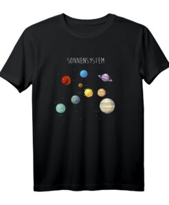 Sonnensystem Shirt mit Planeten, Sternen und Kometen  Perfektes Geschenk für Kinder und Wissenschaftsbegeisterte
