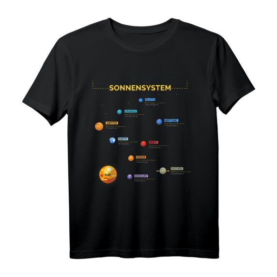 Sonnensystem T-Shirt  Perfektes Geschenk für Space Geeks, Astronomie- und Wissenschaftsfans