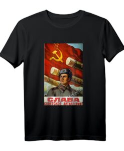 Sowjetische T-Shirt mit UdSSR Propaganda Vintage Poster  Artillerie, Kosmonauten Gagarin & Geschichte der Sowjetunion