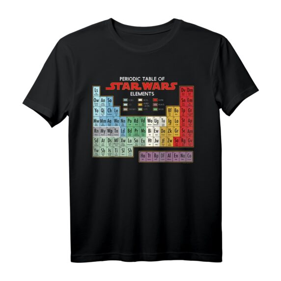 Star Wars Periodensystem der Elemente Grafik T-Shirt - Officially Licensed Science & Popkultur Design