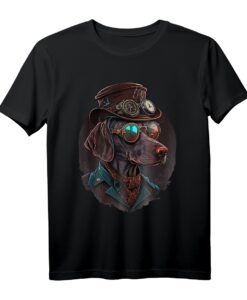 Steampunk-Weimaraner T-Shirt  Niedliches viktorianisches Weimaraner Design für Hundeliebhaber, Mittelalter- & Steampunk-Fans