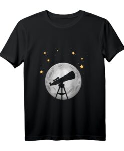 Teleskop Fernrohr Mond Sterne Beobachten Astronomie Weltall T-Shirt  Perfektes Geschenk für Sternengucker und Weltraum-Fans zu Weihnachten & Geburtstag