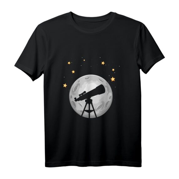 Teleskop Fernrohr Mond Sterne Beobachten Astronomie Weltall T-Shirt  Perfektes Geschenk für Sternengucker und Weltraum-Fans zu Weihnachten & Geburtstag