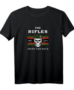 The Rifles Swift and Bold Britische Armee T-Shirt - Patriotisches Soldaten-Design, Perfekt für Veteranentag, Geburtstage und Militärfans