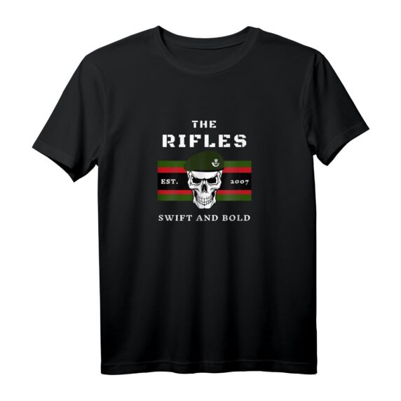 The Rifles Swift and Bold Britische Armee T-Shirt - Patriotisches Soldaten-Design, Perfekt für Veteranentag, Geburtstage und Militärfans