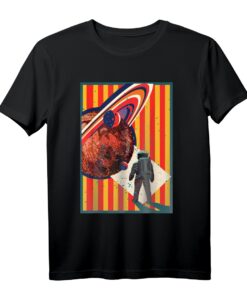 Vintage Space T-Shirt mit Sputnik & Gagarin - Planeten des Sonnensystems, ideales Geschenk zu Weihnachten & Geburtstag für Astronomie- und Raumfahrtfans