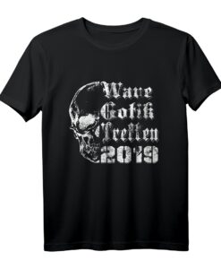 Wave-Gotik-Treffen 2019 Schädel Gothic T-Shirt - Perfektes Festival-Shirt für Gothic, Darkwave, Metal, Industrial und Punk Fans in Leipzig