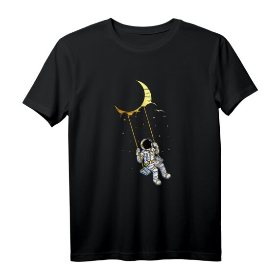 Weltraum Kosmonaut Geschenk Mond Schaukel Astronaut T-Shirt  Perfektes Geschenk für Raumfahrt-Fans, Astronomie Nerds & Kinder zu Weihnachten & Geburtstag