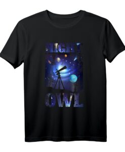 Weltraum Nachteule Geschenk Astronomie T-Shirt  Perfekt für Wissenschaftler, Nerds und Sternenbeobachter zu Weihnachten & Geburtstag