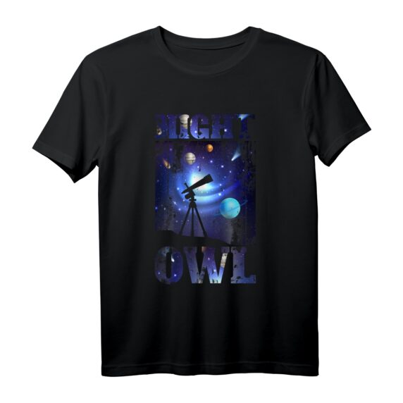 Weltraum Nachteule Geschenk Astronomie T-Shirt  Perfekt für Wissenschaftler, Nerds und Sternenbeobachter zu Weihnachten & Geburtstag