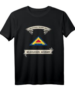 Wildflecken Trainingsbereich T-Shirt mit 7. ATC Abzeichen - Vintage-Design für Militärfans & Stolz auf den Militärdienst