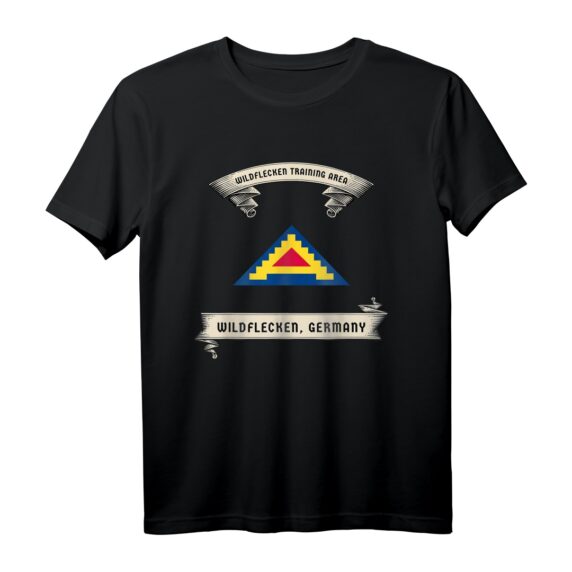 Wildflecken Trainingsbereich T-Shirt mit 7. ATC Abzeichen - Vintage-Design für Militärfans & Stolz auf den Militärdienst