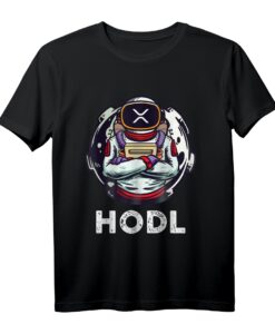XRP Hodl To The Moon Lustiges Astronauten T-Shirt  Perfektes Geschenk für Krypto- und XRP-Investoren, Fans & Miner