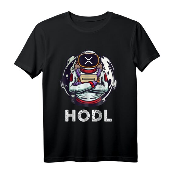 XRP Hodl To The Moon Lustiges Astronauten T-Shirt  Perfektes Geschenk für Krypto- und XRP-Investoren, Fans & Miner