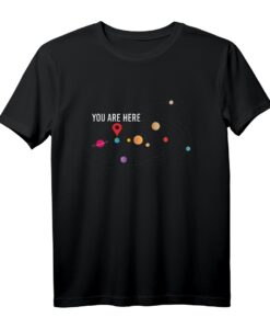 You Are Here Physiker T-Shirt mit Universum, Astrophysik & Astronomie Motiv  Perfekt für Studium & Wissenschaftsliebhaber